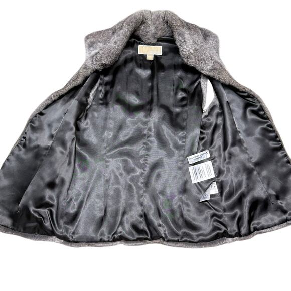 Michael Kors Gray Rabbit Fur Vest XS - Picture 13 of 16